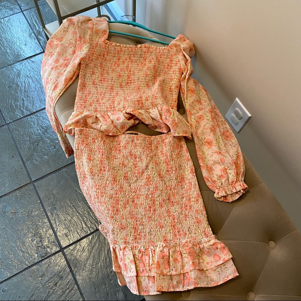 2 piece set skirt blouse